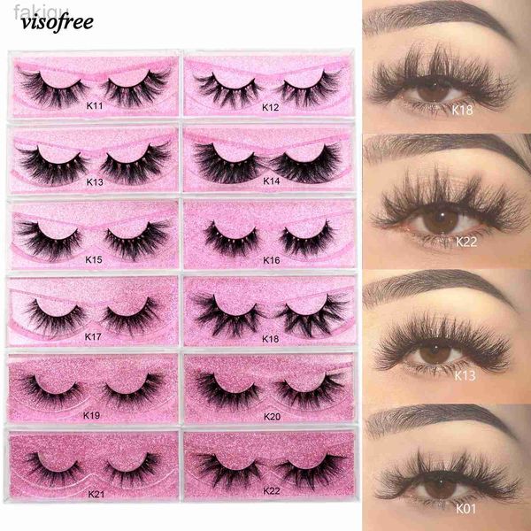 Yanlış Kirpikler Visoflee 5D Mink Kirpik Kalıcı Mink Lash Doğal Dramatik Hacim Kirpik Uzatılmış Kalınlık 3D Yanlış Kirpik D240508