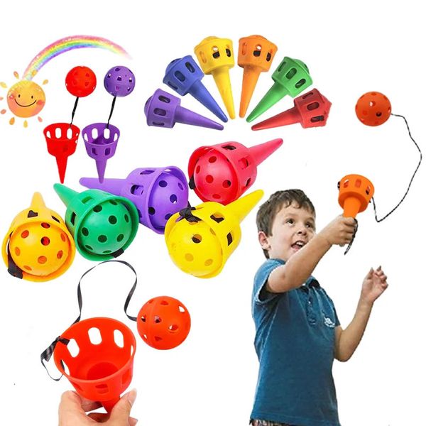 Jogue e pegue o jogo de bola defina brinquedos ao ar livre uma copa de coordenação de mão para crianças presentes de treinamento para 240418