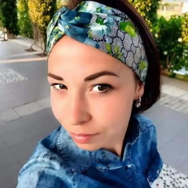 Tasarımcı İpek Türban Elastik Kadın Head Bands İtalya Markaları Kızlar Gökkuşağı Renkli Saç Bantları Eşarp Saçları Aksesuarlar Hediyeler G