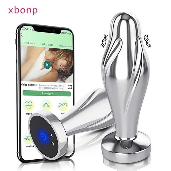 Andere Gesundheitszugänge Bluetooth App Anal Plug Vibrator Wireless Fernbedienung Butt Plug Prostata Massagebaste Anal für Frauen Männer Erwachsener Y240503