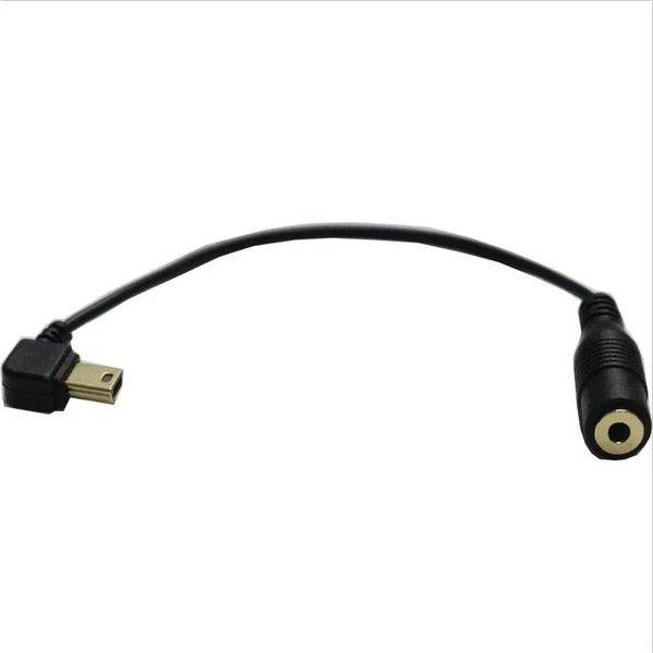 1 % mini USB -мужчина до 3,5 мм Джек -Аудио -кабельный шнур для активного зажима микрофона Микрофона Адаптер для спортивной камеры GoPro Hero3