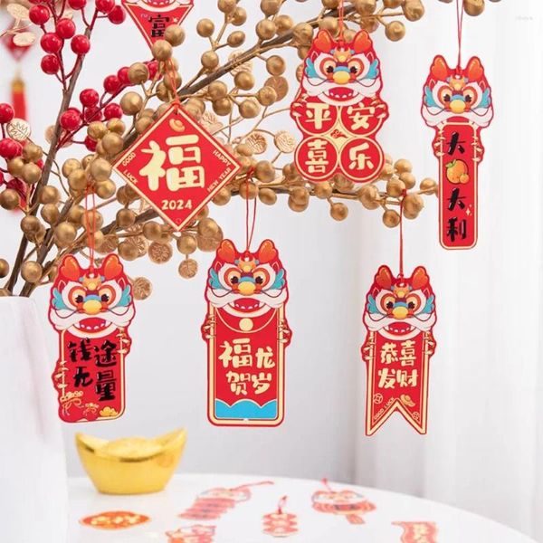 Декоративные фигурки 3D Dragon Year Pendants милые маленькие мультфильмы Яркие цвета печать Bonsai Hangings Supporse Gouns