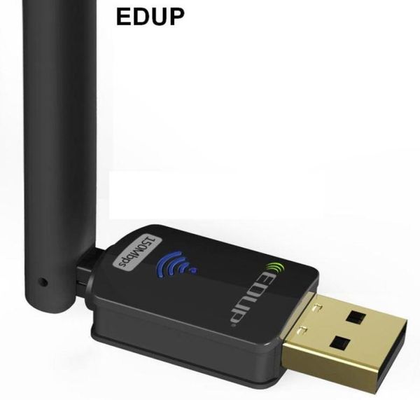 EDUP USB WiFI -Adapter 150Mbit / s hoher Verstärkung 6DBI WiFi Antenna 802 11N Langstrecken -USB -WLAN -Empfänger Ethernet Network Card6800376