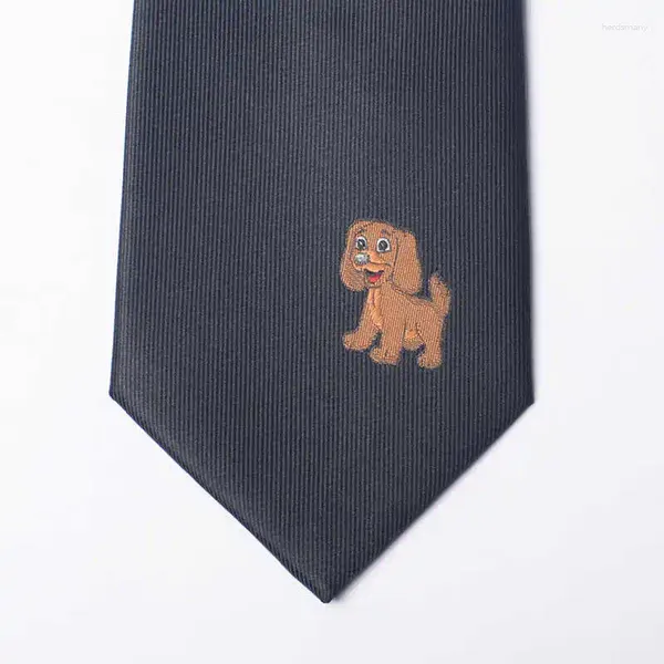 Bow Binds Chinesische Zodiac Krawatte 7 cm formelle Hemdzubehör mit modischen und personalisierten gestickten Tiermuster Krawatte