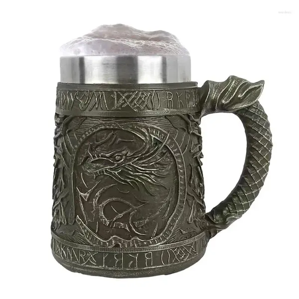 Mughe Dragons Birt Cup Cup da 600 ml Dragon Design Coffee for Men 304 in acciaio inossidabile Restauranti