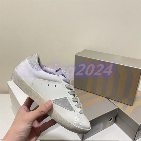 2024 Designer-Turnschuhe Golden S Slasclasschuhe Leder Italien Dirty Schuhmarke Frauen Männer Super-Star Ball Star Trainer 35-45 T58