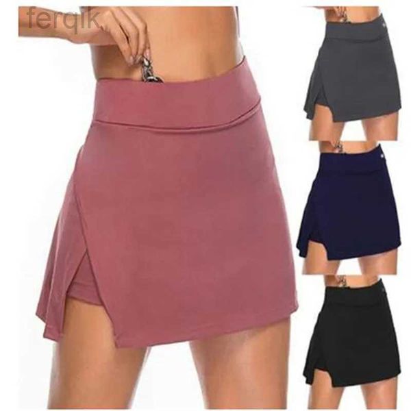 Skirts Skorts Womenssummer Sport Shorts Shorts Hot Sale Tennis Scapaci rapida elastica a secco due pezzi Shorti in palestra fitness per donna 2023 D240508