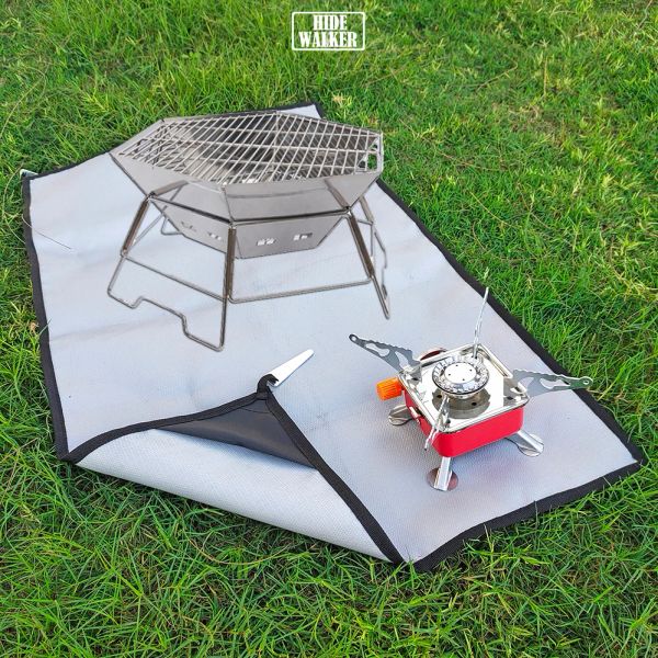 Grills Camping Camping Fire prova de fogo churrasco tapete retardador de chamas para acampamento fogões de tatão de proteção de incêndio ao ar livre de barraca de tenda quente tapete de proteção