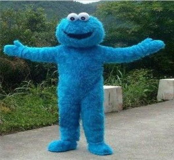 Bütün Susam Sokağı Blue Cookie Maskot Maskot Kostümü Cadılar Bayramı Partisi Elbiseleri 8342020