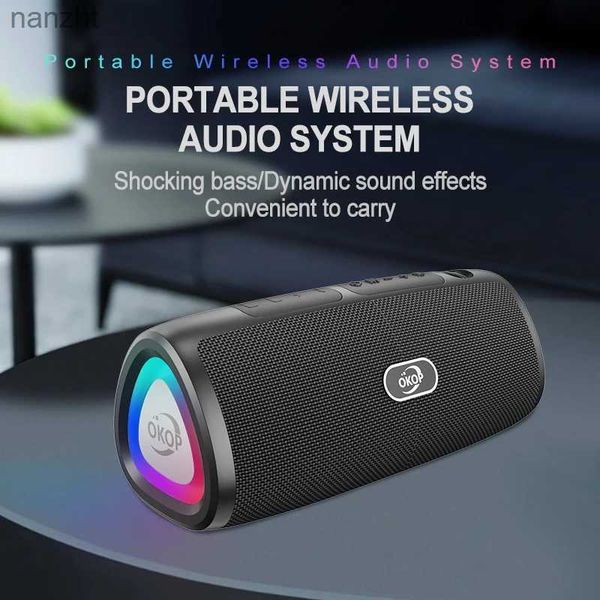 Alto-falantes portáteis Bluetooth Alto-falante com luzes LED Subwoofer sem fio portátil de alta qualidade para pequenas famílias de áudio WX