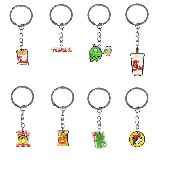 Keychains Bancos Fe Frango Keychain Key Rings Mini Keyring fofo para prêmios de sala de aula Backpack de bolsas escolares