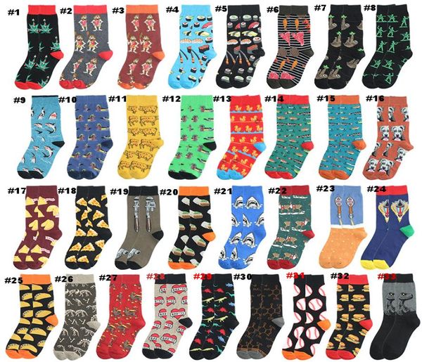 Neues Design Casual Socken Harajuku Style Socken lustiger Cartoon Flamingo Penguin Duck Muster Tier Happy Socken Männer HHC29052427959