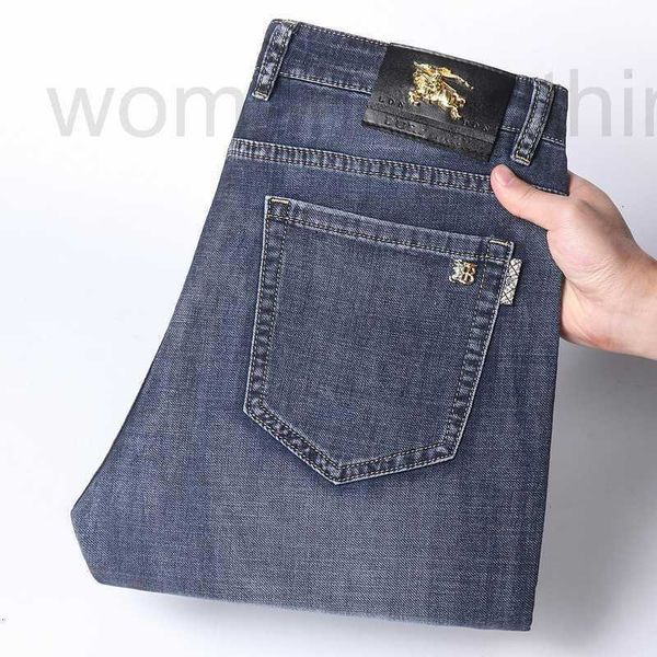 Мужские джинсы дизайнер Warhorses B Семейные мужские ностальгические голубые джинсы вымыты