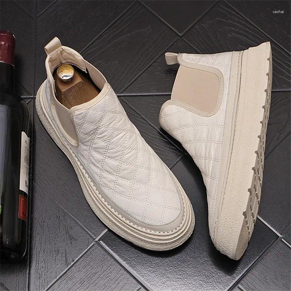 Sıradan Ayakkabı Moda Men Flats Yüksek Üstler Hip Hop Yüksekliği Artan Chaussure Homme