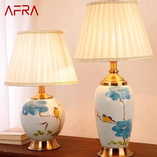 Lampade da tavolo AFRA LAMPAGNO CERAMICA Contemporanea LED CINESE CHINESE CREATIVA CHIEDA LIGHT PER ASCORTE DEL SOGNALI DA CASA