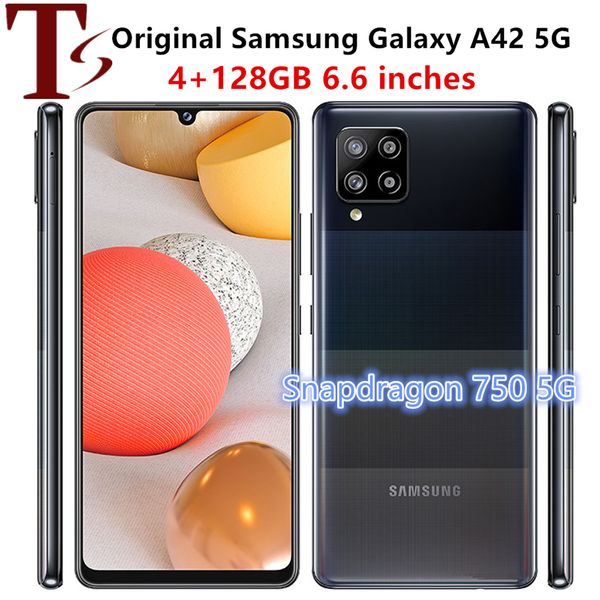 Renoviertes ursprüngliches Samsung Galaxy A42 A426U/U1 5G Mobile Handy 6.6 '' 4 GB RAM 128 GB ROM 48MP Triple Heck/Hauptkamera Android Mobiltelefon kostenloser Versand