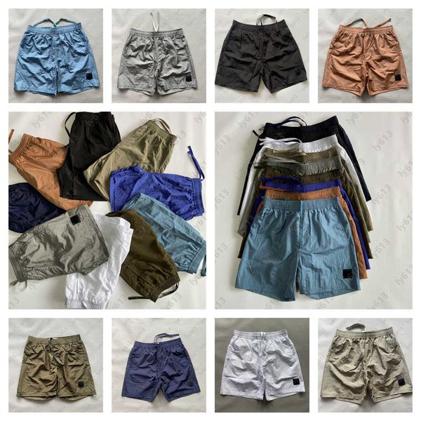 shorts de designer shorts de verão para homens, hipster ao ar livre casual ajuste rápido seco de nylon metálico 5 pontos calças curtas cp curto