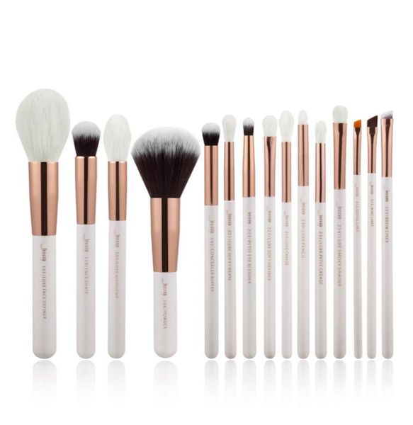 Jessup Pearl White Professional Make -up Pinsel Set Make -up Pinselwerkzeug Kit Foundation Pulver Natures Synthetisches Haar8384892