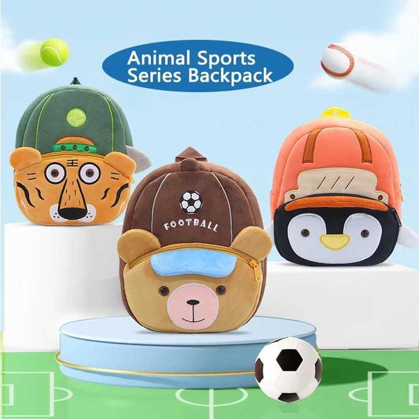 Rucksäcke niedliche Kinder Rucksack Plüschmaterial Rucksack für Jungen und Mädchen Cartoon Animal Games Series Schoolbag Baby Rucksack2-4 Jahre