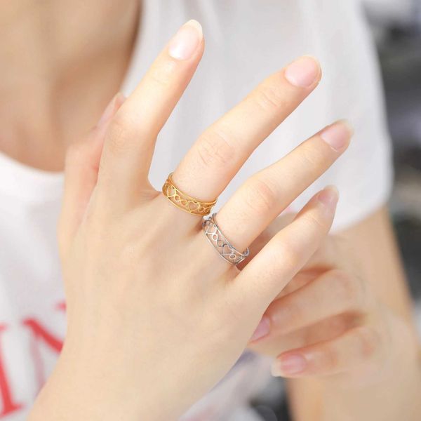 Anelli di nozze Skyrim Infinity Heart Ring Women Women inossidabile Oro Oro Finger Anelli 2024 Gioielli Fashion Regalo per matrimoni romantico per amante