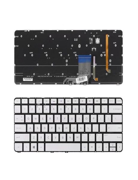 Новая клавиатура ноутбука для HP Spectre 133000 13T3000 Series Series Backlit US Mayout Repair Keyboard267F5854128