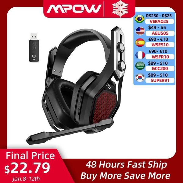 Fones de ouvido MPOW Iron Pro Wireless Gaming Head Populares USB35mm com Ruído Cancelamento de Microfone 3D SIRME