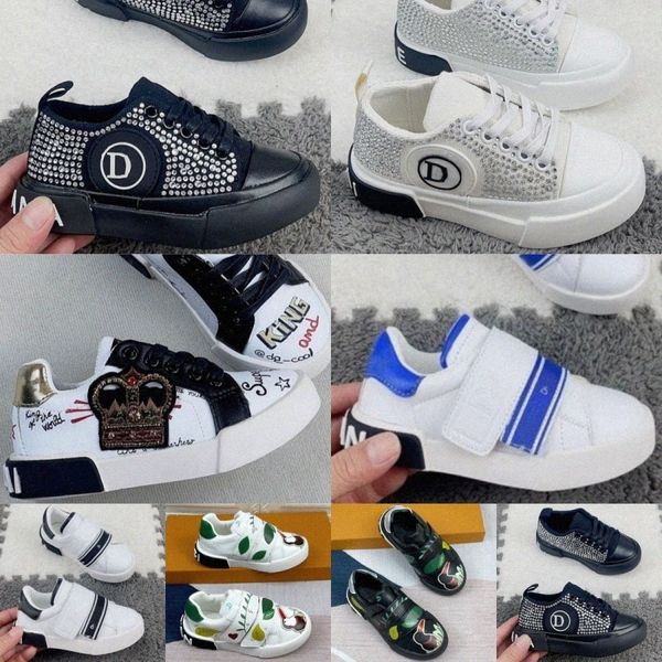Scarpe per bambini a basso livello zero designer casual sneaker casual per bambini personalizzati ragazzi di marca di lusso di lusso per bambini scarpa da piattaforma per esterni giovanili whiwqig#