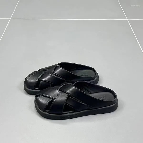 Scarpe casual 2024Baotou Semi-slipper Donne indossano incinte in estate persone pigre pedalata