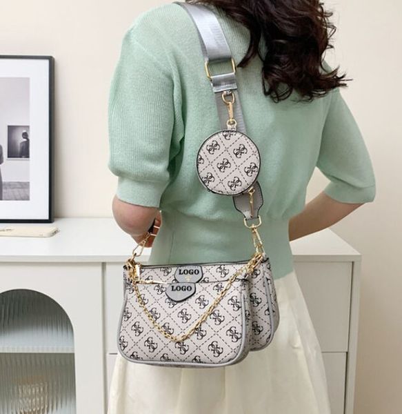 Коричневые цветочные сумки на плече дизайнерские сумочки монета монета 3-в-одну роскошные женщины-кросс-бренды бренды
