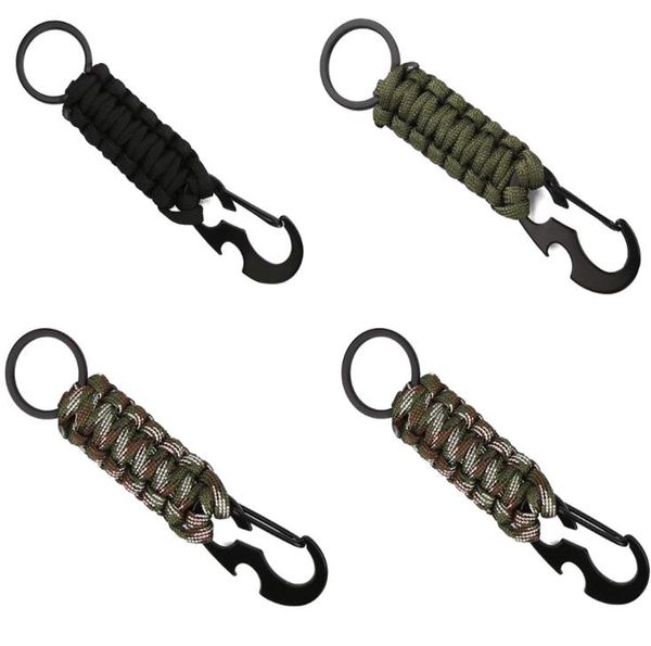 Outdoor Paracord Seil Keychain EDC Survival Kit Cord Lanyard Military Notfallkette für Wandercamping -Tools