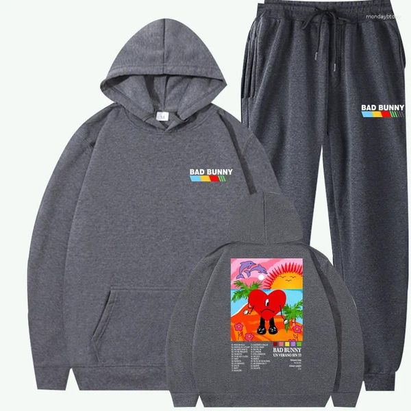 Erkeklerin Takipleri Sonbahar ve Kış Markası Baskılı Hoodie Pantolon İki Parçalı Set Moda Modaya Günlük Spor Boyutu S-3XL