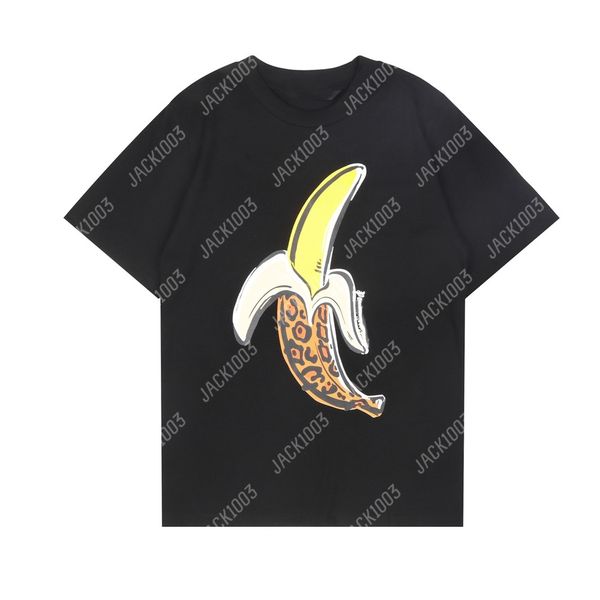 Palm 24SSs Sommerbrief Druck Leopard Banana Logo T Shirt Freund Geschenk loser übergroßer Hip Hop Unisex Kurzarm Liebhaber Stil Tees Engel 2211 SNV