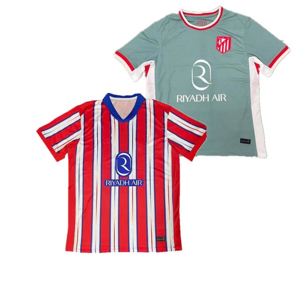 2024 Madrids Soccer Jerseys Morata Griezmann Memphis 24 25 M.llorente Correa Koke Atletico Camisetas de Futbol Lemar Carrasco Fan Version версии мужская футбольная рубашка