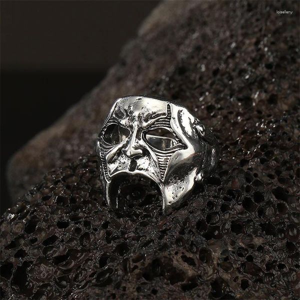 Ringos de cluster Europeu e americano Personalidade punk Hip-hop Skull Máscara Ring Dominering Jewelry Masculino por atacado