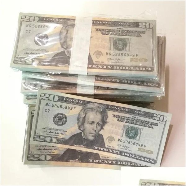 Outras festa festivas fornecem atacadistas do dinheiro, dinheiro dos EUA Fake for Movie Banknote Paper Novidade Toys 1 5 10 20 50 100 Dollar Curr Ot0va