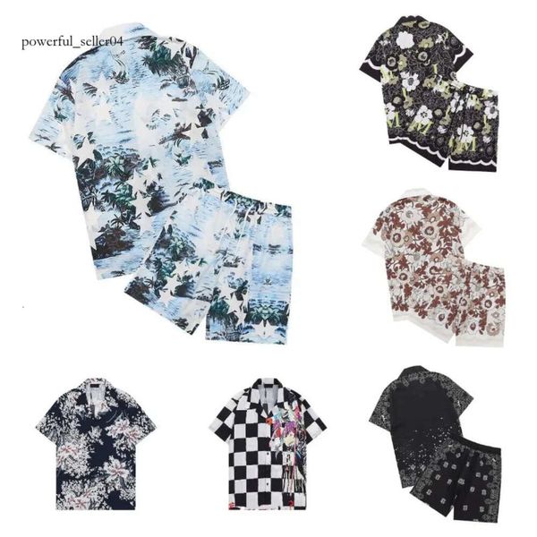 Maglietta da uomo designer set abbottonatura da uomo a petto singolo da uomo hawaii camicie casual floreali e camicia di seta sciolta da donna maglietta da uomo maglietta sabbiosa spiaggia di spiaggia 935