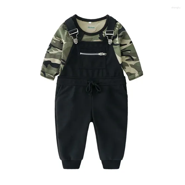 Conjuntos de roupas ListenWind Toddler Boy Boy Autumn Roupas Camuflage Padrão