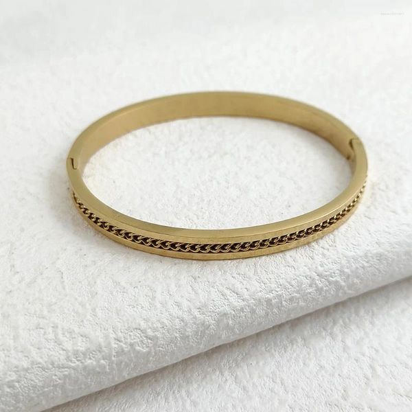 Armise-Stil Edelstahl Herrenketten-Kettenarmband Design Gold plattiert offenbares, einzigartiges personalisiertes Geburtstagsgeschenk