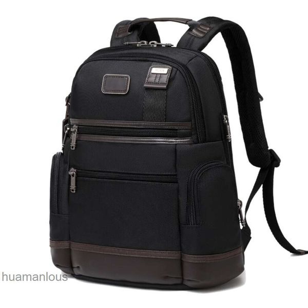 Mochilas Backpack Designer Tumiis Bag masculina Iniciais do aluno Computador Lazer simples de grande capacidade Combate a negócios