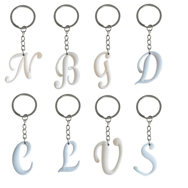 Клайки Lanyards White крупные буквы для ключей вечеринки Favors Key Chain Ring Gist Gift Fan