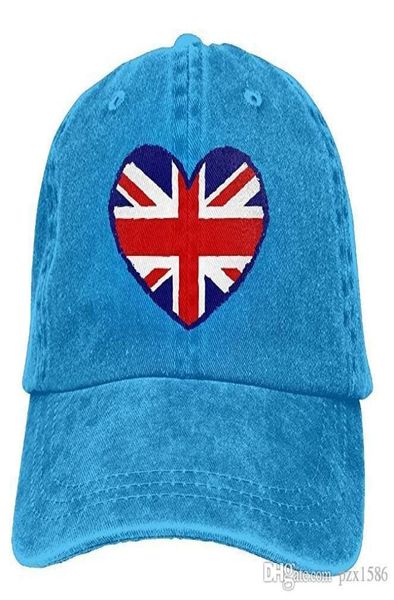 PZX Baseball Cap per uomini Donne bandiera britannica unisex cotone regolabile jeans cappello cappello multicolore opzionale9991903