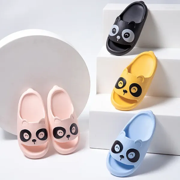 Chinelos desenho animado urso crianças meninos meninas meninas grossas solas não deslizamentos de praia Summer Summer EVA Comfort Flip Flip Slipper