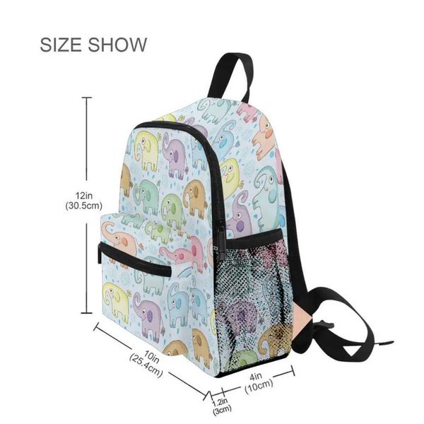 Zaini Nuova borsa per la scuola junior per adolescenti ragazze zaino ragazzo simpatico cartone animato elefante backbag waterproof mochila escolar 2021