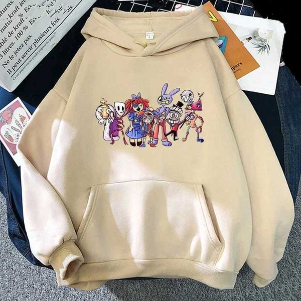 Herren Hoodies Sweatshirts Die erstaunlichen digitalen Zirkus -Banden -Hoodie -Frauen Harajuku Ästhetik Kawaii Hoodies süße Vintage Pullovers Sweatshirts T240507