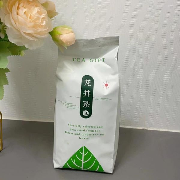 Tee Tassen 250 g Hangzhou Long Jing recycelbarer Packsack Xihu Longjing Reißverschluss AAA Westsee Drache gut Grünes Selbstversiegelung