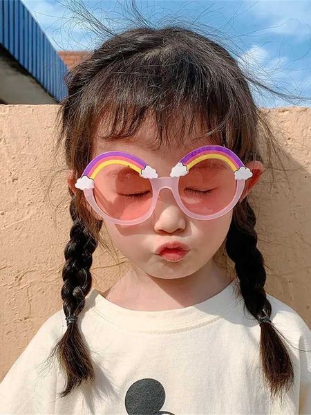 Солнцезащитные очки круглые солнцезащитные очки радужная форма детские очки