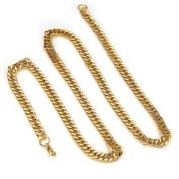 Heißer Verkauf 9mm 14k Goldbeschichtung Herren Hip Hops Miami Cuban Link Chain Halskette