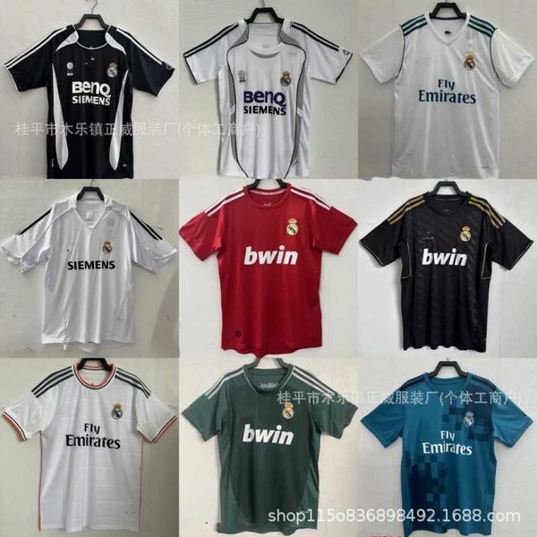 Real Madrid Jersey Home und Away Jersey tragen langhältiger Real Madrid Jersey Adult Football Jersey Classic Nostalgie