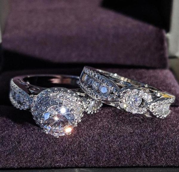 Anéis de cluster 2021 Luxo 925 Sterling Silver Wedding Ring para mulheres Presente de aniversário Drop Black Sexta -feira R50806179555