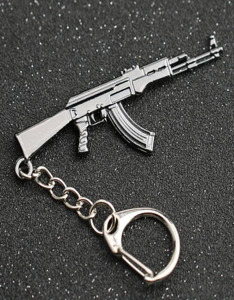 CS GO CSGO CF KeyChain AK 47 Rifle Gun Fire Fire Ak47 AK47 Chaves -chave Anel PUBG Jóias inteiras J895193282420